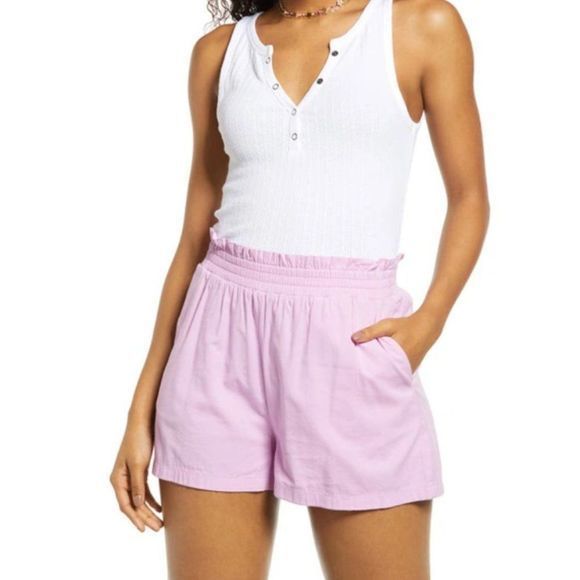 NWOT BP Rib Henley Tank in White (XL) - Picture 5 of 15